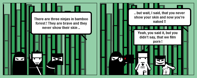 Ninjas in Bamboo Forest