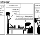 "Updating my Facebook Status"