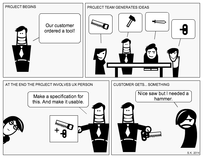 UX comic: Project doing something