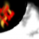 Angry eye with moon