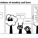 the unbelievably christmas of monkey and hare