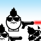 laser war between eggs on the clouds.