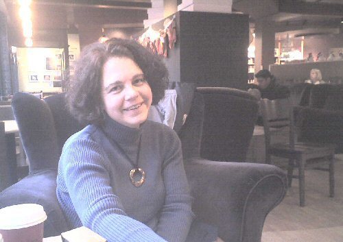 In Starbucks, Smiling