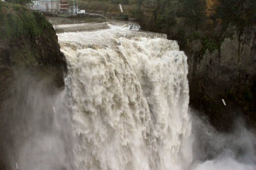 Snoqualmie Falls at Flood