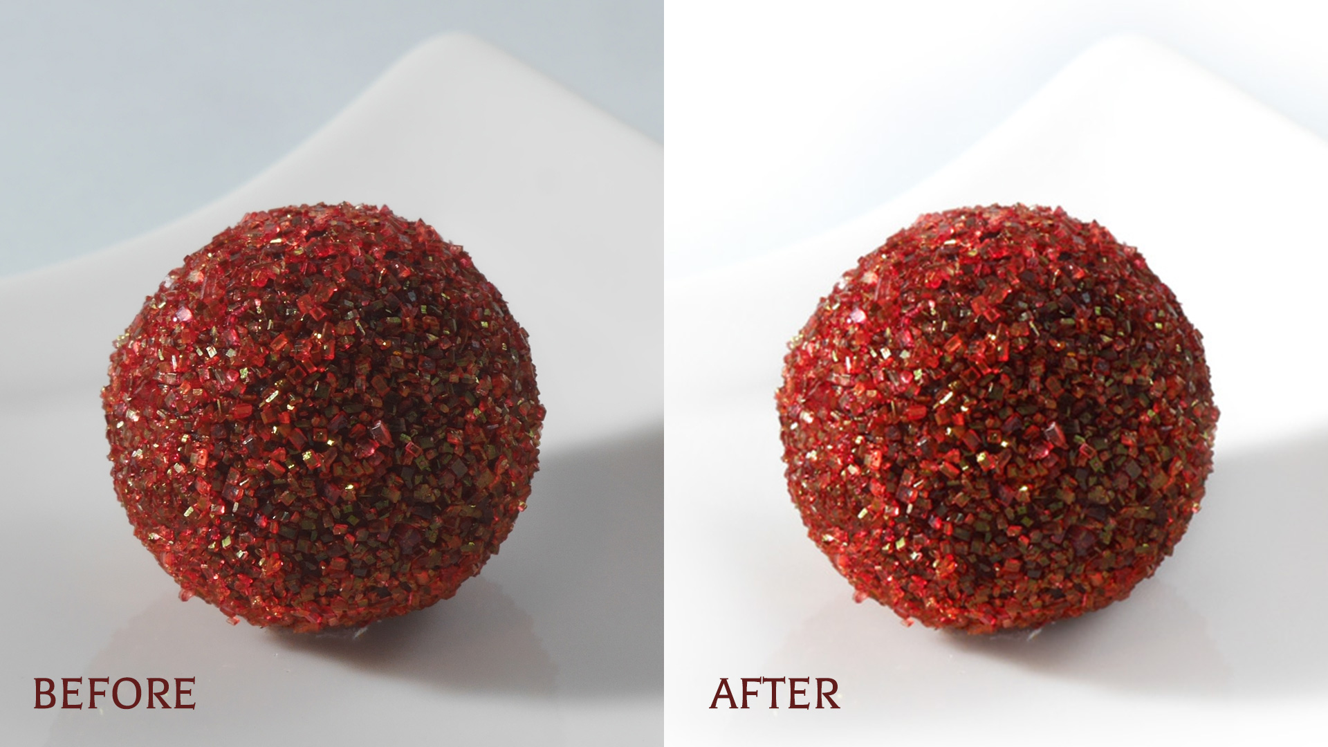 Truffle photo edit before and after