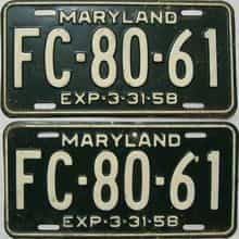YOM 1958 MD (Pair)