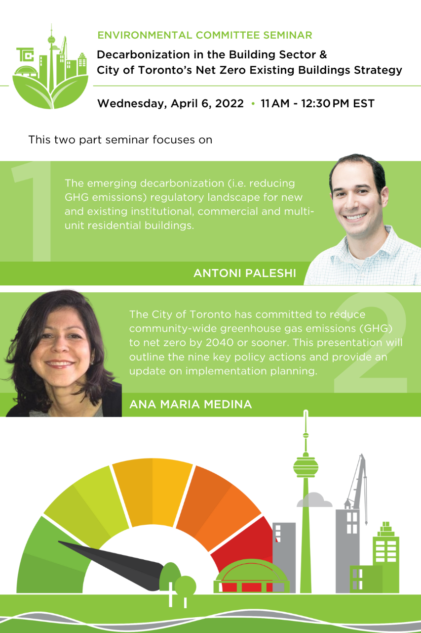 Decarbonization in the Building Sector & City of Toronto’s Net Zero Existing Buildings Strategy