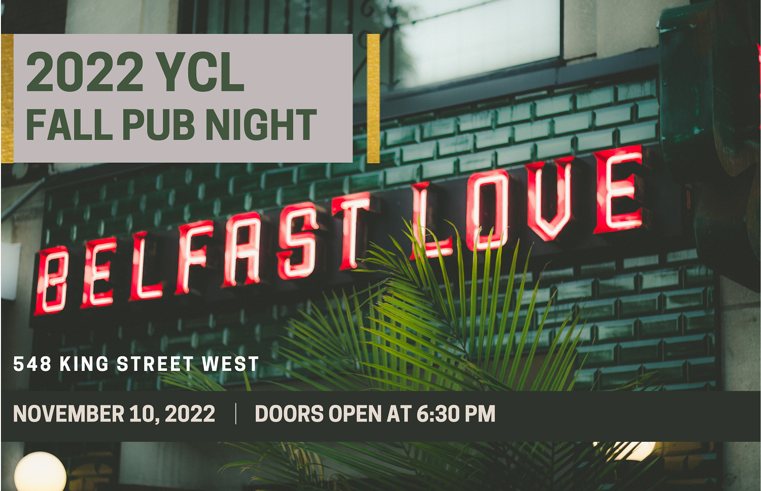 Young Construction Leaders (YCL) 2022 Pub Night Tickets are on sale now