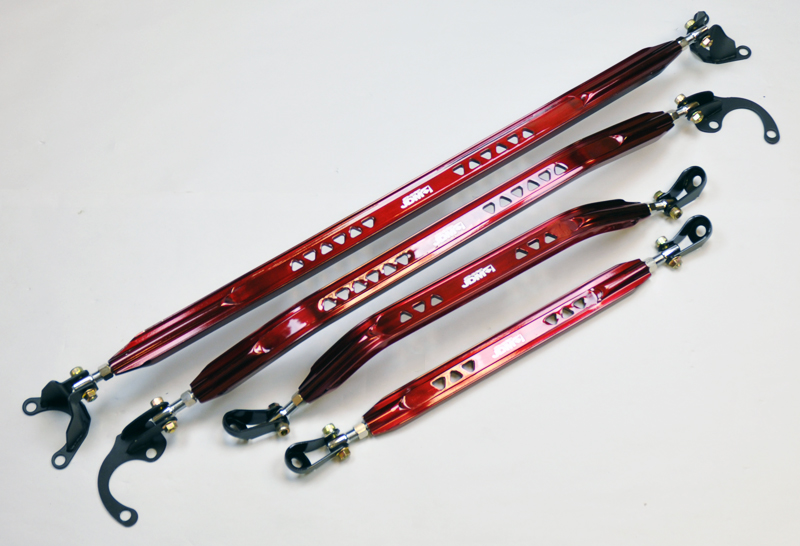 Honda Civic Integra JDM Sport 4pc Strut Tie Bars Front Rear Upper Lower