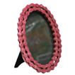 Bicycle Chain Picture Frame 4x6 Oval - Metallic Rose