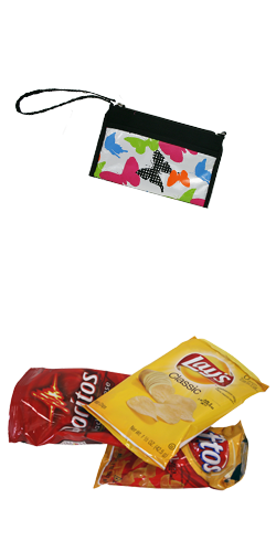 Product image for Reverse Printed Wrapper Butterfly Wristlet