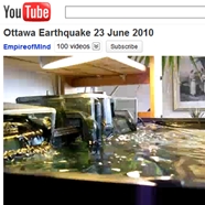 Earthquake footage on YouTube