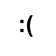 Sad face emoticon