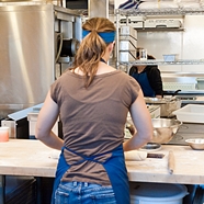 Girl working