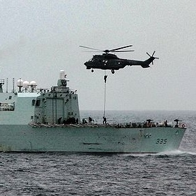 Navy ship, plane