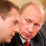 Dmitry Medvedev and Vladimir Putin Date 