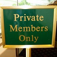 Private Members Only sign