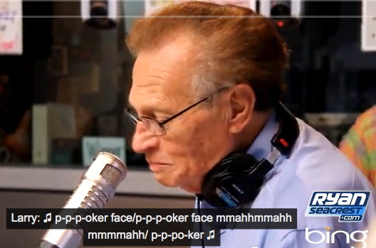 Larry King and Ryan Seacrest Sing "Poker Face"