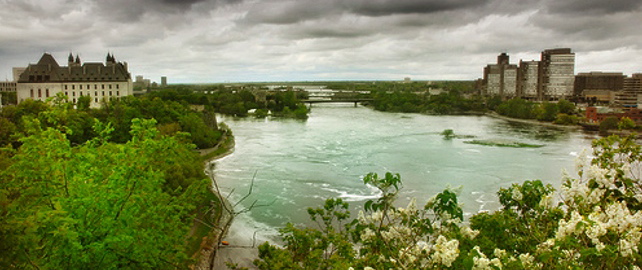 Ottawa, Ontario and Du Portage, Quebec across the river