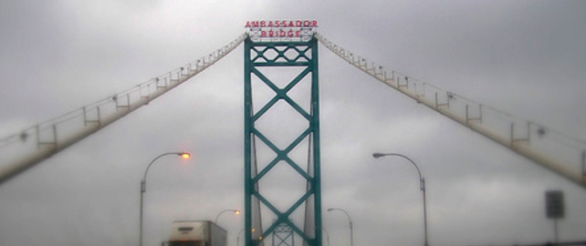 Ambassador Bridge between U.S. and Canada
