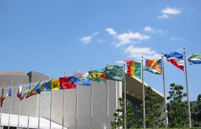 United Nations members flags