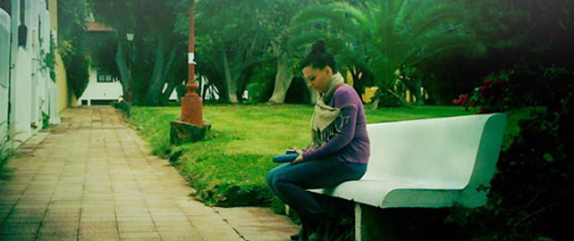 Waiting on a Park Bench