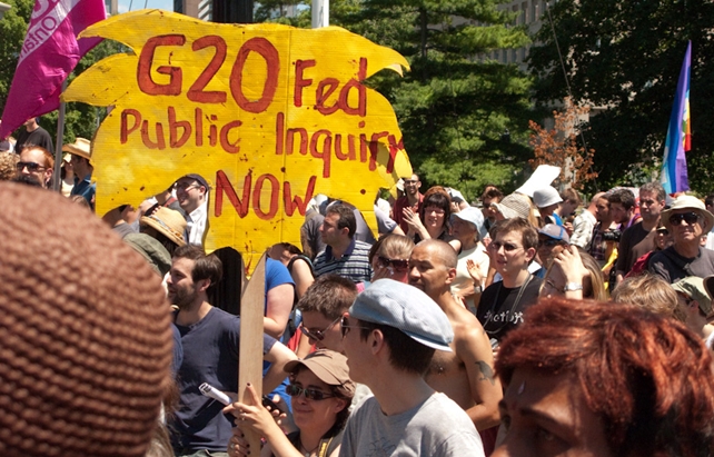 G20 Public Inquiry sign
