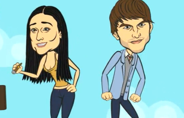 Ashton Kutcher and Demi Moore in Twitter Parody