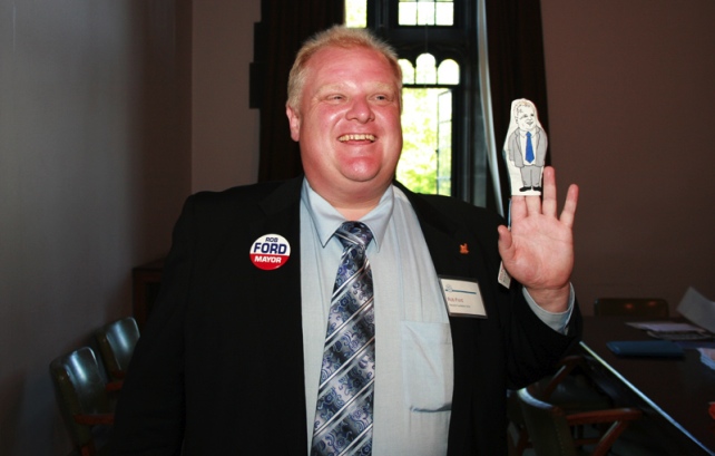 Rob Ford with puppet