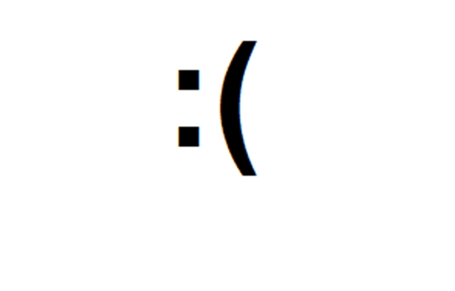 Sad face emoticon