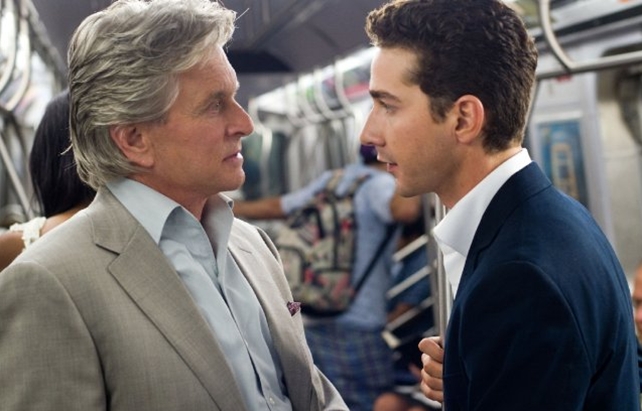 Michael Douglas and David Schwimmer in Wall Street 2: Money Never Sleeps