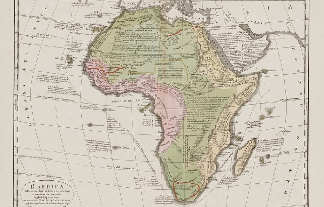 Old French map of Africa