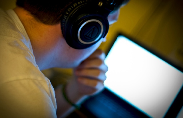 Headphones, computer
