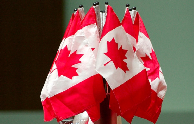Canadian flags