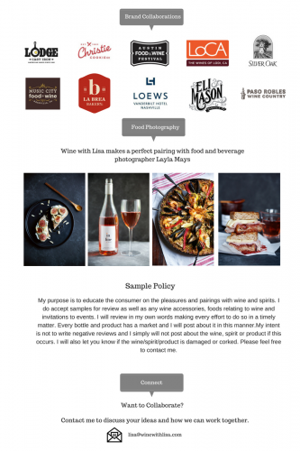 Wine with Lisa Media Kit