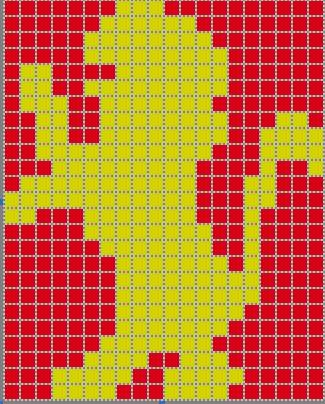 Gryffindor Intarsia Chart