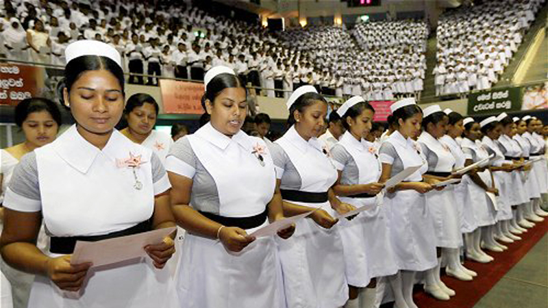 Nurses engage in protest today