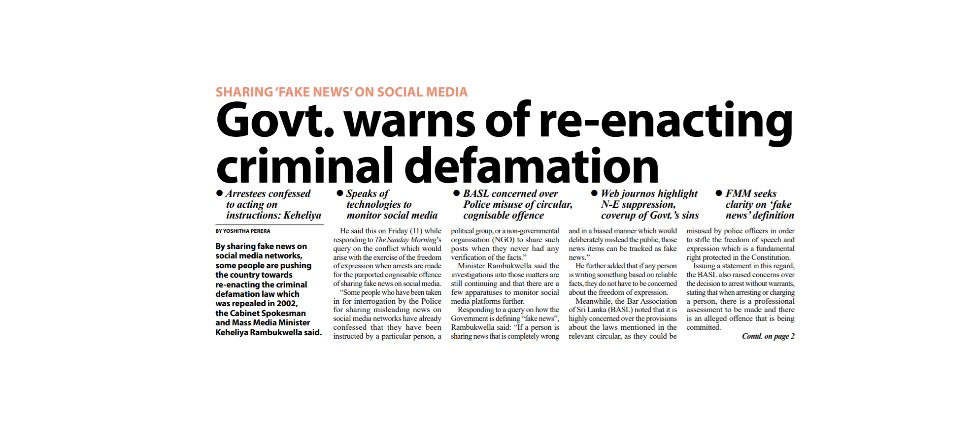 Sharing ‘fake news’ on social media: Government warns of re-enacting criminal defamation