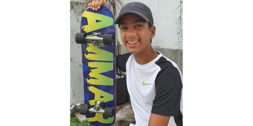 Multitalented Ammar points out the need for a skate park