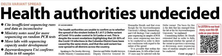 Delta variant spread: Health authorities undecided