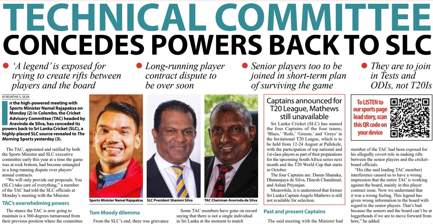 EXCLUSIVE – Technical Committee concedes powers back to SLC