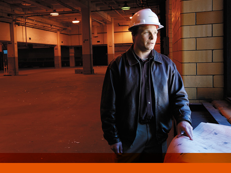 Sean Levengood, associate, working on renovation of the 30th Street Post office in Philadelphia.