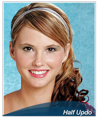 Half updo hairstyle