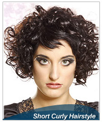 Short curly hairstyle