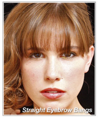 Straight across bangs