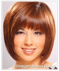 Straight across bangs