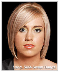 Long side-swept bangs