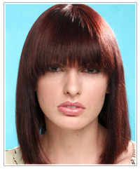 Full, heavy bangs