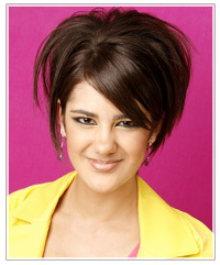Long side-swept bangs