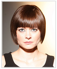 Bob with blunt cut bangs
